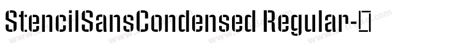 StencilSansCondensed Regular字体转换